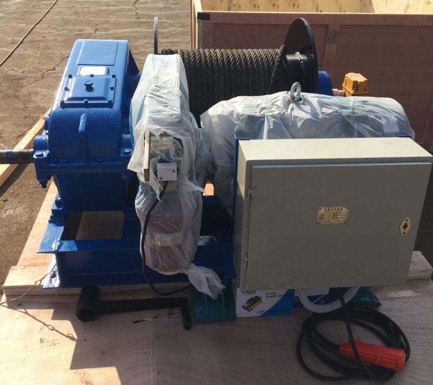 1 set electric winch exported to Pakistan e1540631532174