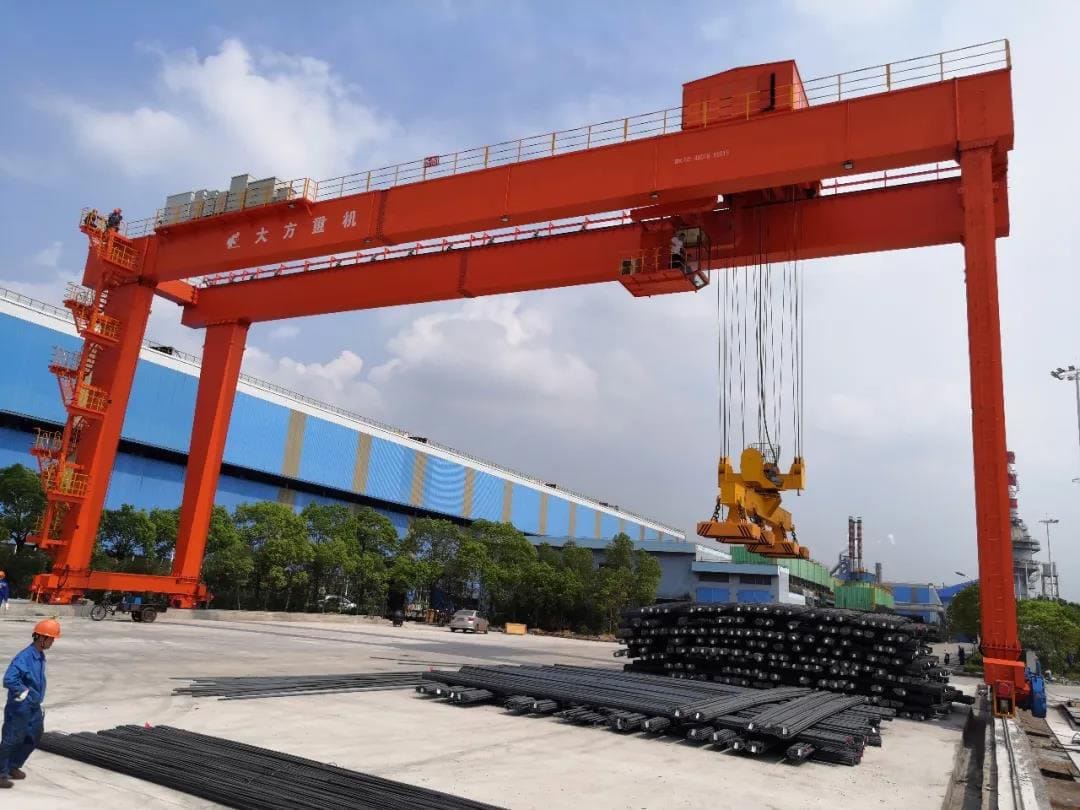 MG25t double girder electromagnetic gantry crane serving Zhongtian Iron and Steel Group 2